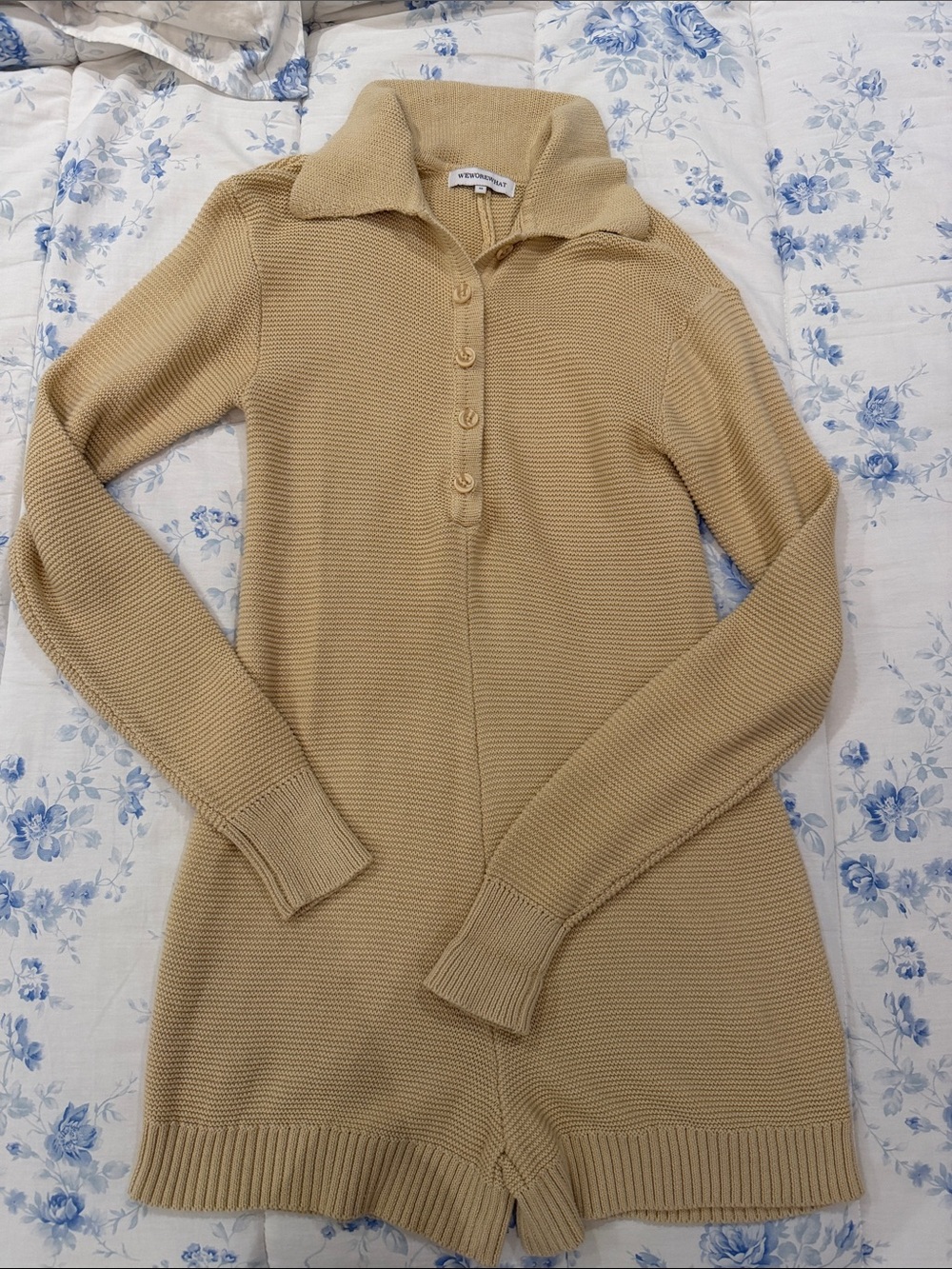WeWoreWhat Ribbed Sweater Romper
